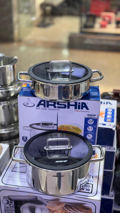 ماهیتابه دو دسته کف لیزری 28سانت عرشیا مدلSS050-3341